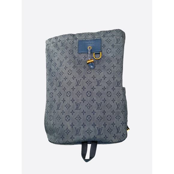 Louis Vuitton Blue Denim Monogram Chalk Backpack - Picture 1 of 9